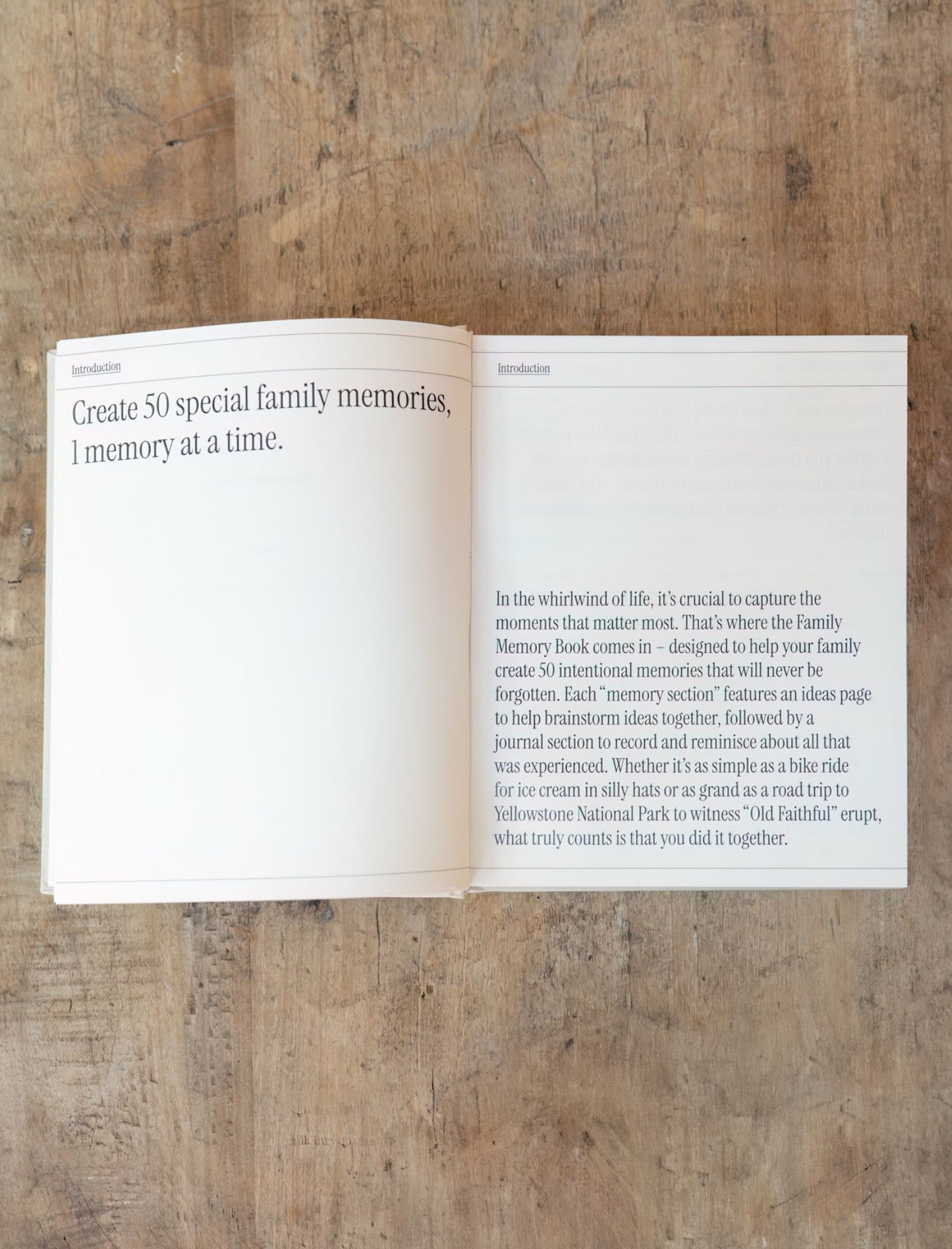 Family Memory Book - 50 Memories Made Together